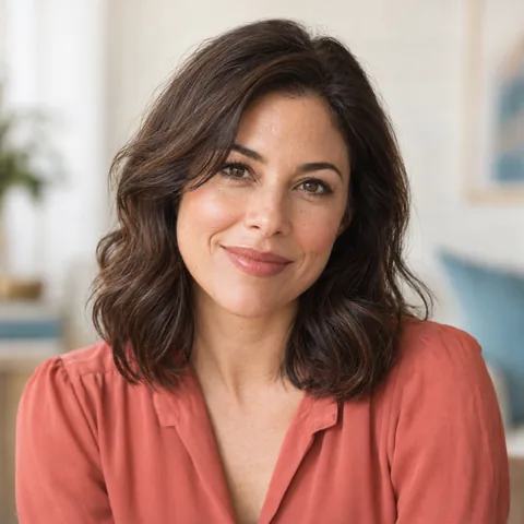 Editorial portrait for Maya Bennett, the Sugar Daddy Florida advice-column pen name