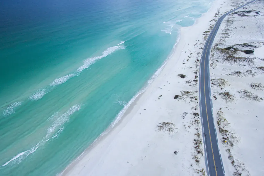 Florida coastline from above